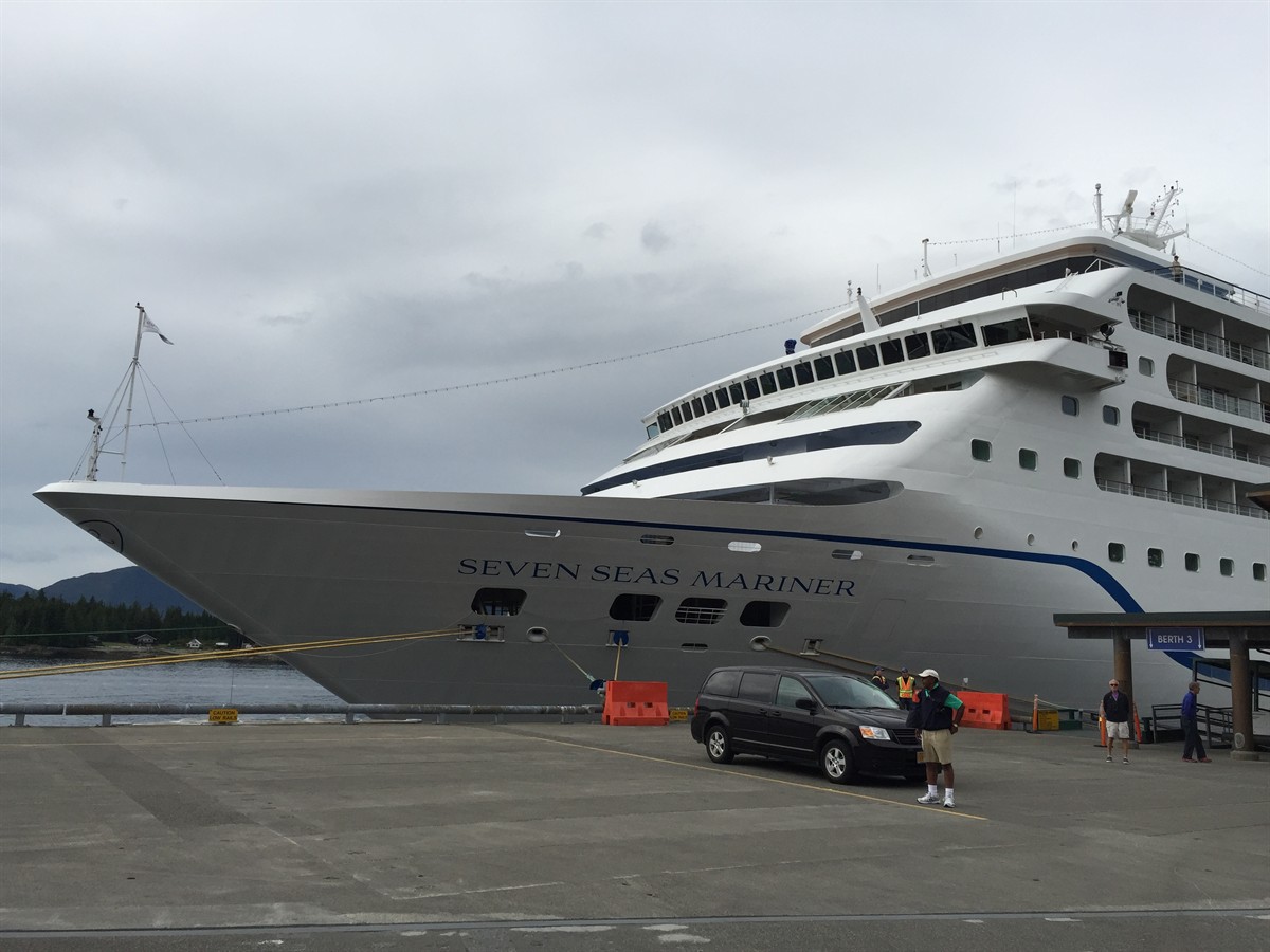 Regent Seven Seas Alaska Cruises Ship at Glacier